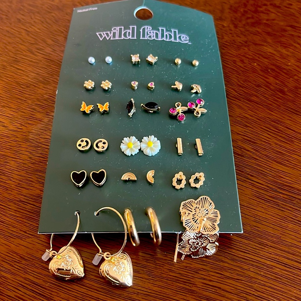 NWOT Gold Wild Fable Earrings (set of 18)